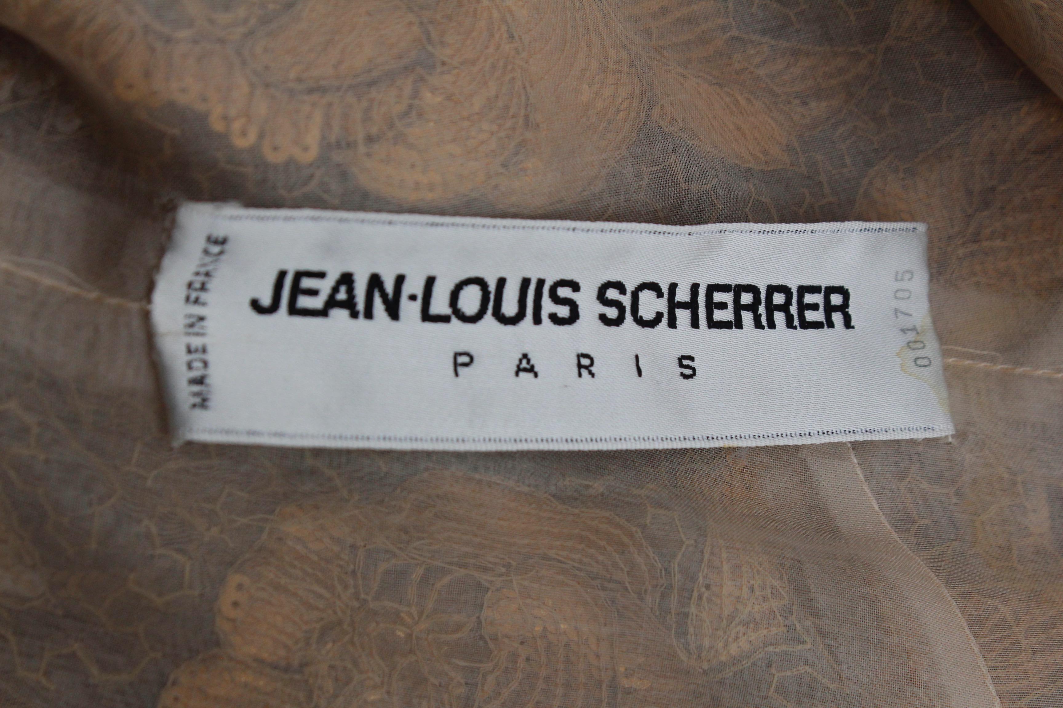 Jean Louis Scherrer Haute Couture gorgeous evening hand-embroidered top  For Sale 5