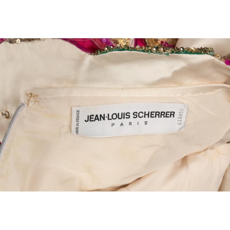 Jean-Louis Scherrer Ivory Silk Dress Haute Couture, 1993 For Sale 6