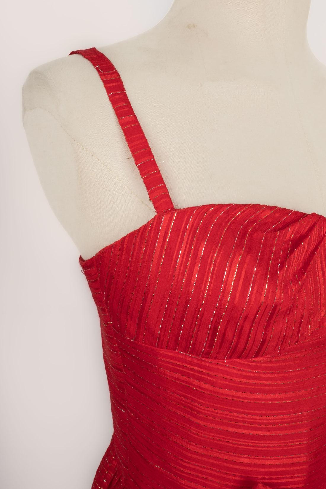 Jean-Louis Scherrer Long Red Dress For Sale 2