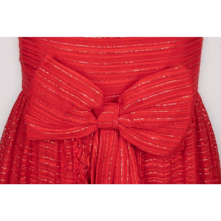 Jean-Louis Scherrer Long Red Dress For Sale 3