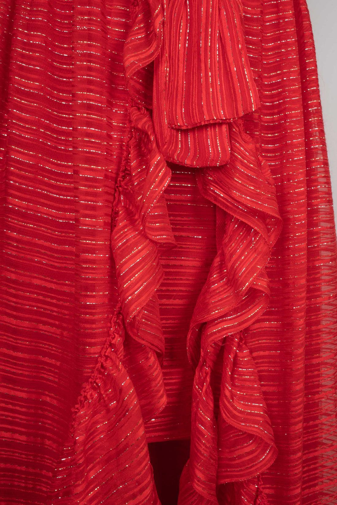 Jean-Louis Scherrer Long Red Dress For Sale 4