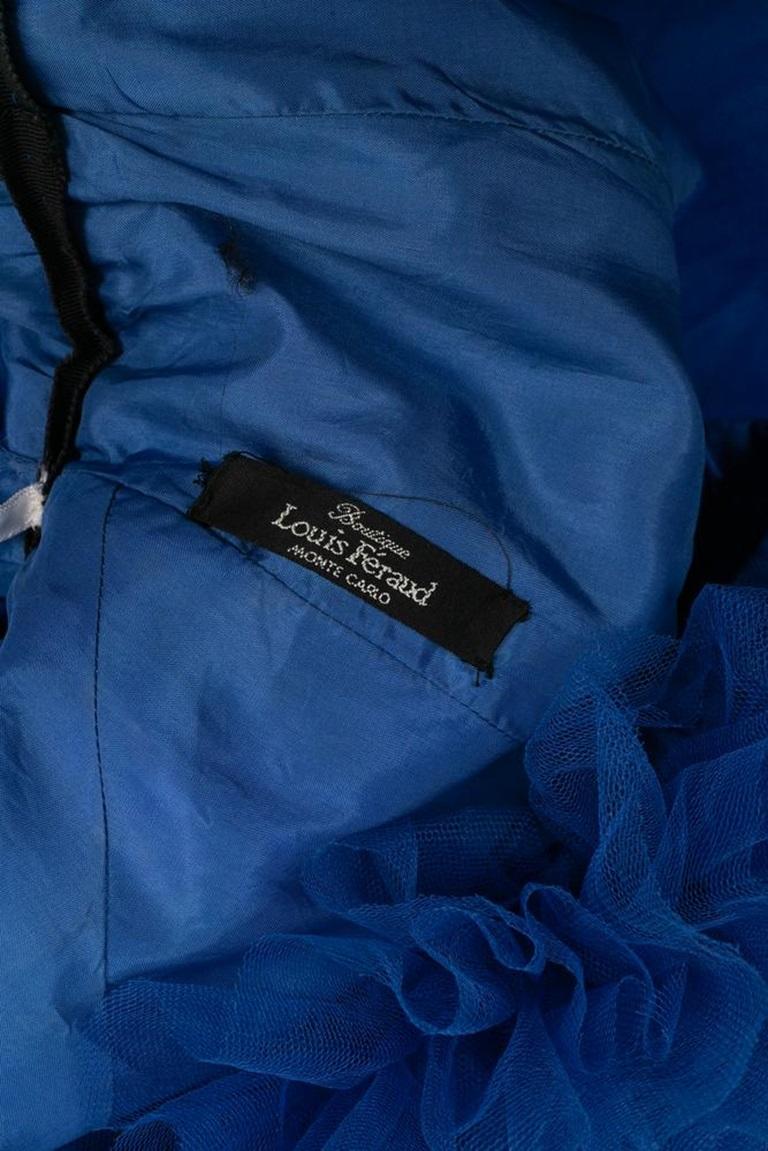 Louis feraud Maxi Dress with Blue Sequins For Sale 8