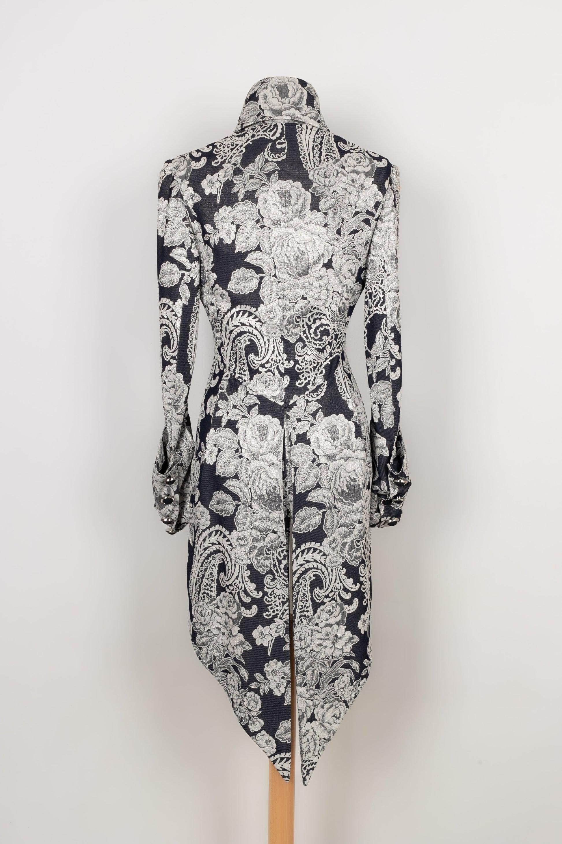 Jean-Louis Scherrer Marineblaue Haute Couture-Jacke in Marineblau (Grau) im Angebot