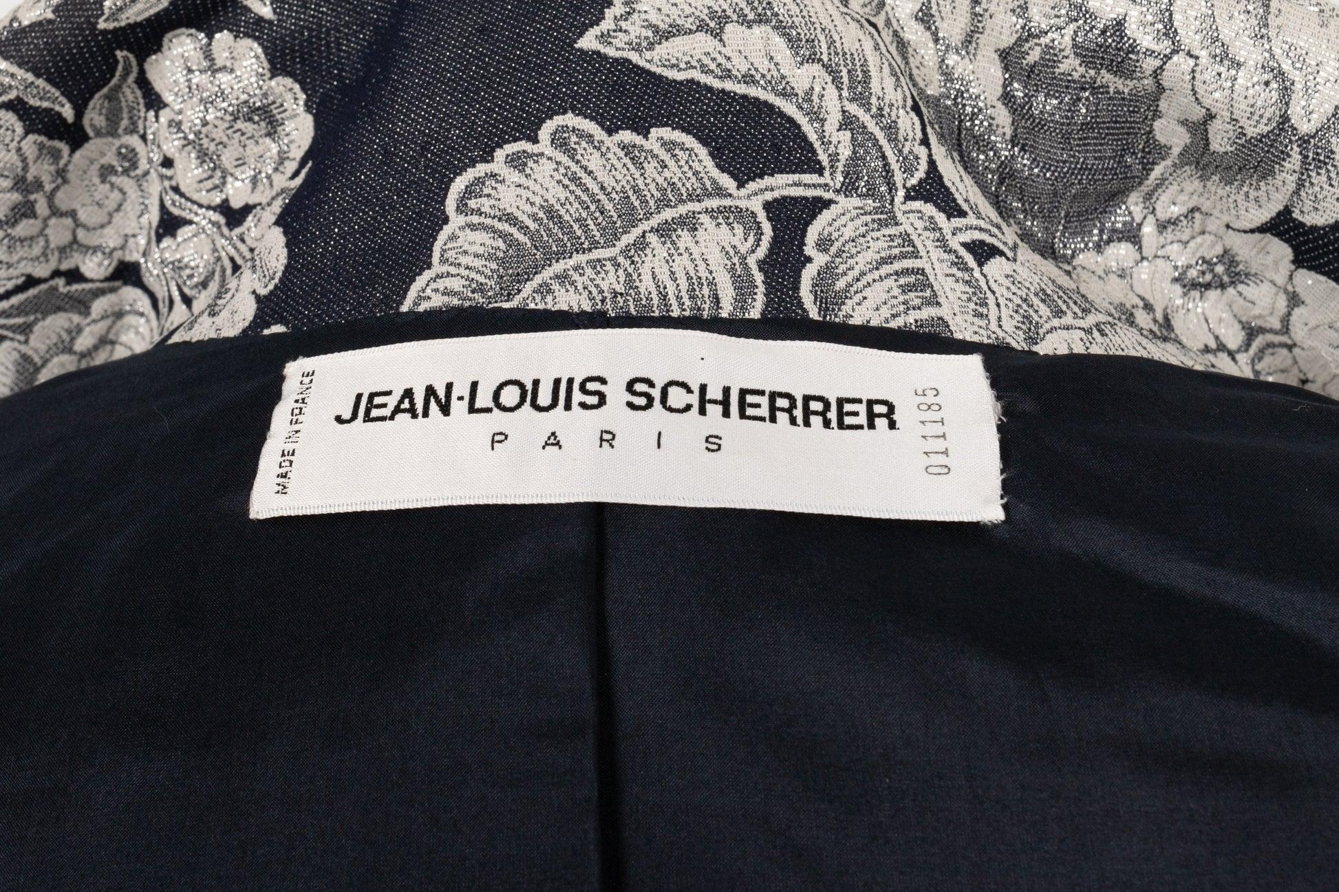 Jean-Louis Scherrer Marineblaue Haute Couture-Jacke in Marineblau im Angebot 3