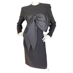 Jean-Louis Scherrer Numbered Demi Couture Vintage Little Black Dress w Big Bow