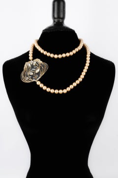Jean-Louis Scherrer Collar de perlas con nudos