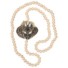 Jean-Louis Scherrer Pearl Necklace with Knots