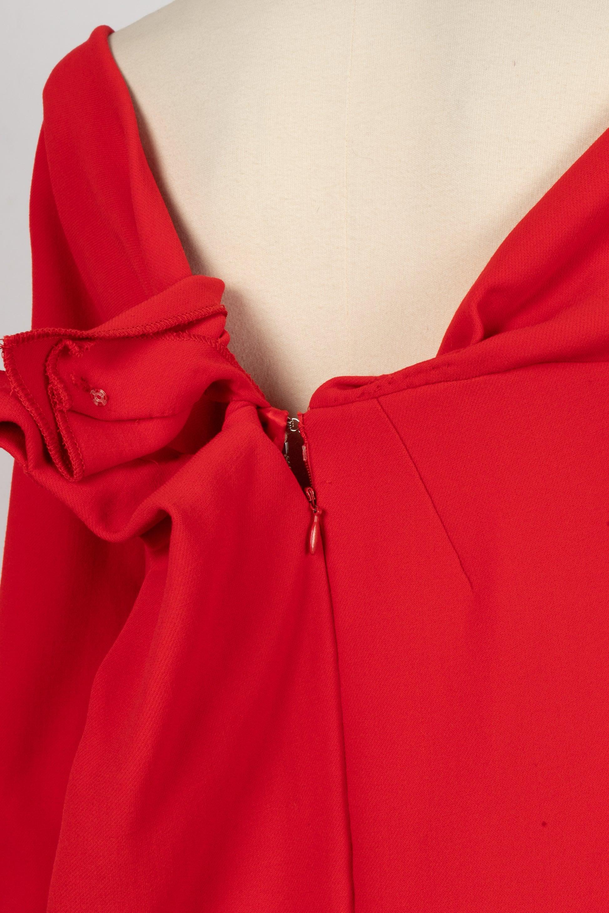Jean-Louis Scherrer Red Jersey Jumpsuit Haute Couture, 2002/03 For Sale 2