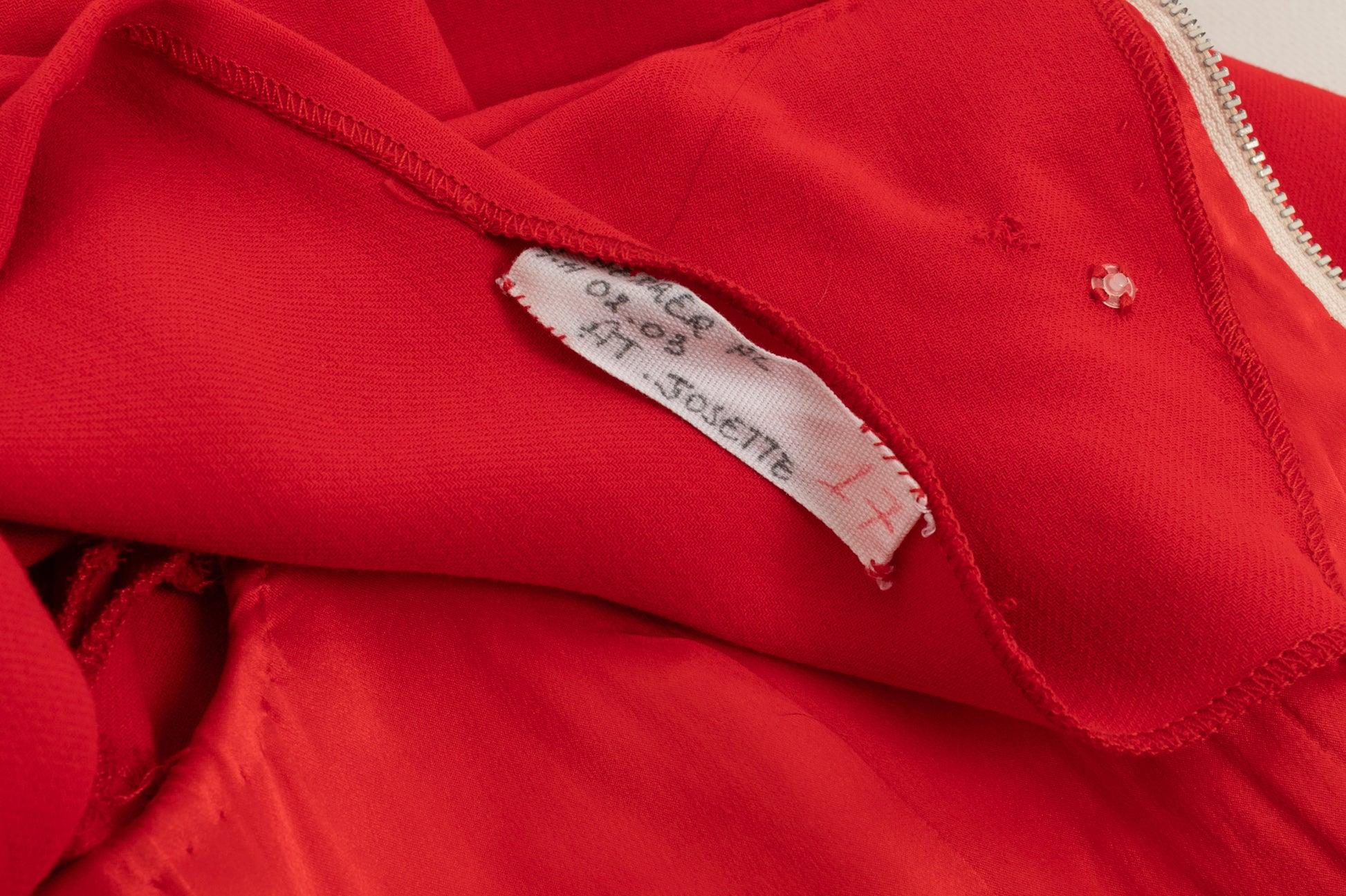 Jean-Louis Scherrer Red Jersey Jumpsuit Haute Couture, 2002/03 For Sale 3