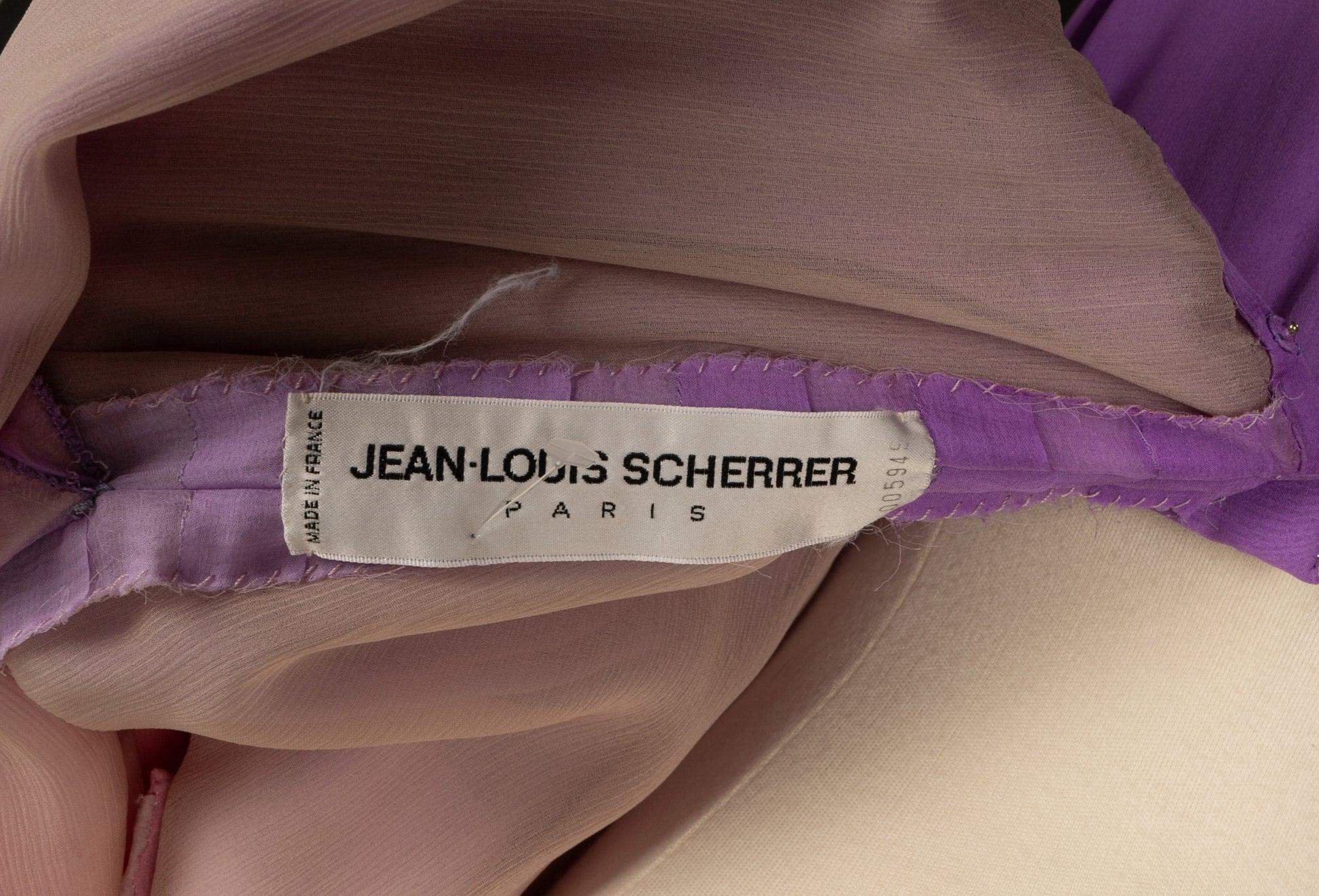 Jean-Louis Scherrer Silk Muslin Dress Haute Couture 34FR/36FR For Sale 4
