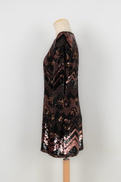 Jean-Louis Scherrer Tunic Dress Embroidered with Pearls & Sequins Haute Couture