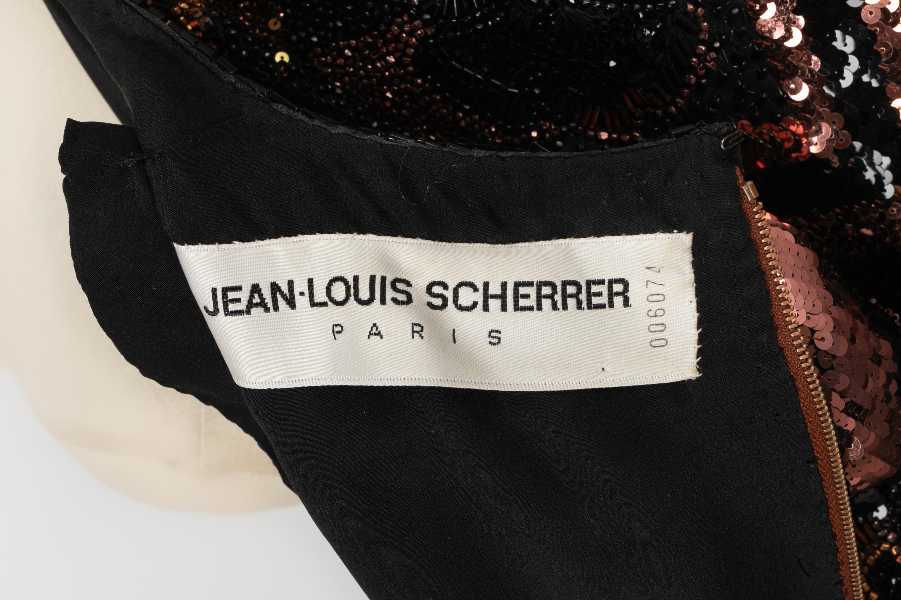 Jean-Louis Scherrer Tunic Dress Embroidered with Pearls & Sequins Haute Couture For Sale 2