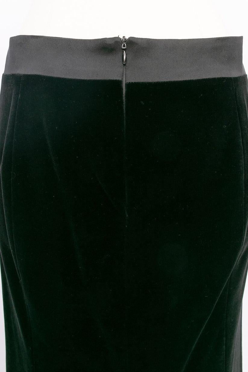 Jean-Louis Scherrer Velvet Long Skirt, Size 38FR For Sale 1