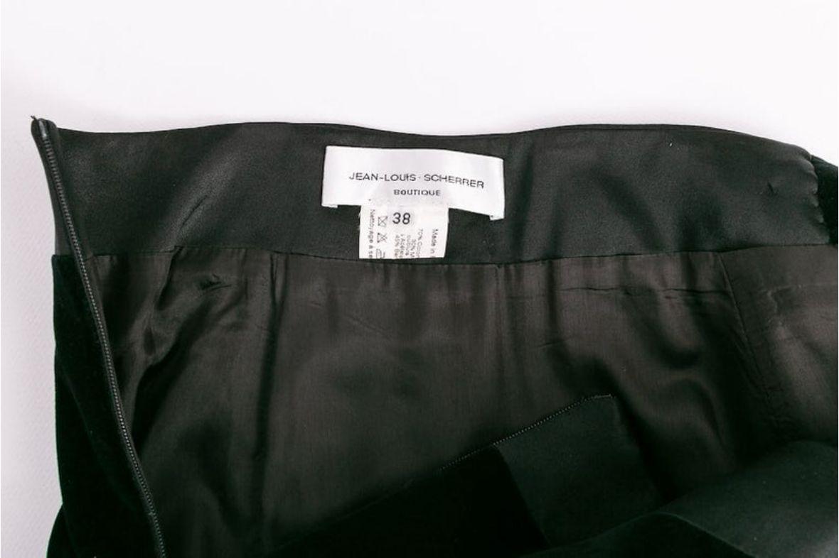 Jean-Louis Scherrer Velvet Long Skirt, Size 38FR For Sale 3