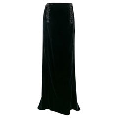Gonna lunga in velluto Jean-Louis Scherrer, taglia 38FR