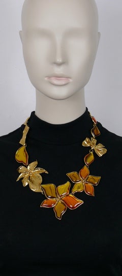 Jean Louis Scherrer Vintage Floral Necklace