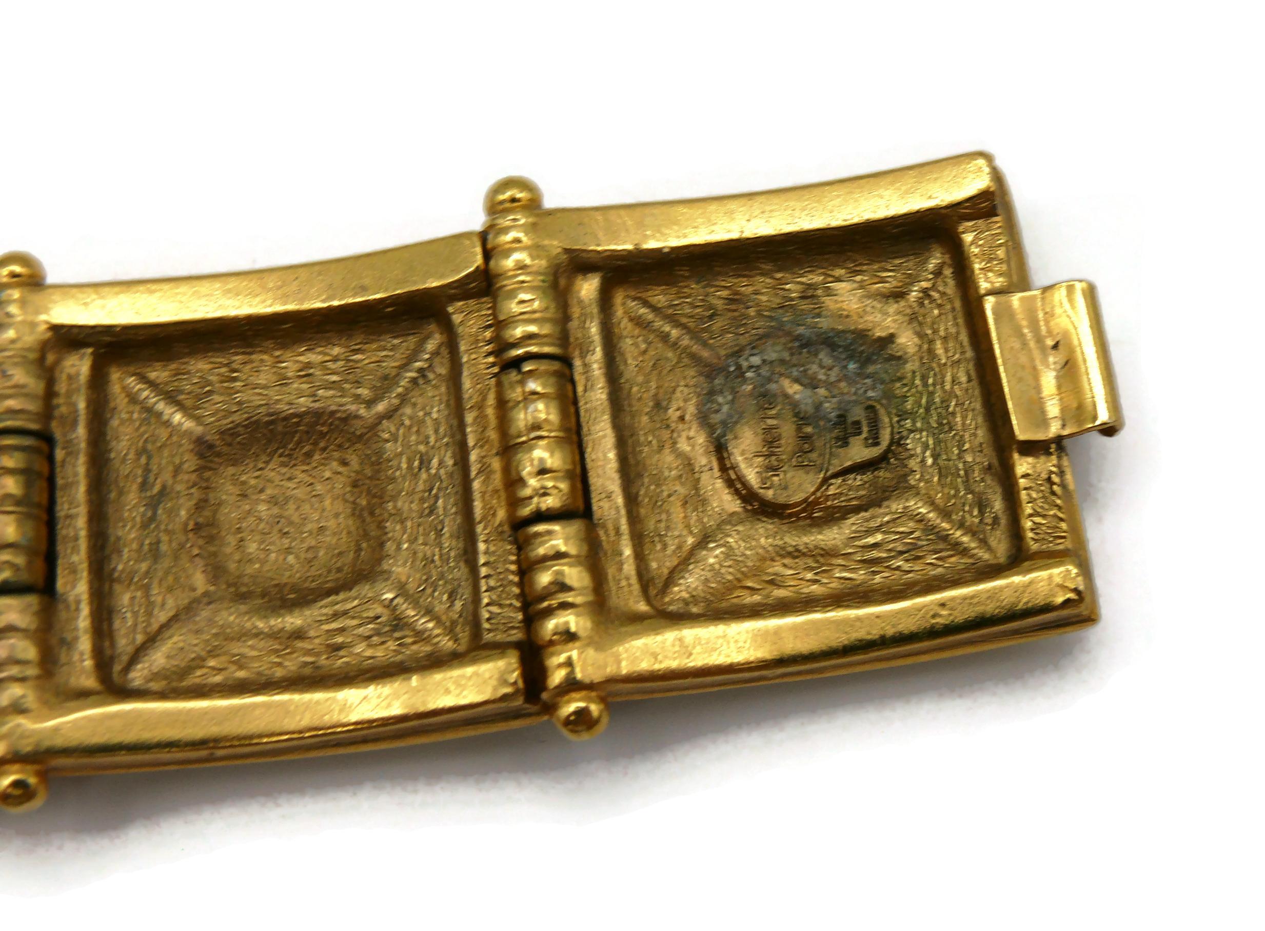 JEAN LOUIS SCHERRER Vintage Gold Tone Bracelet For Sale 9