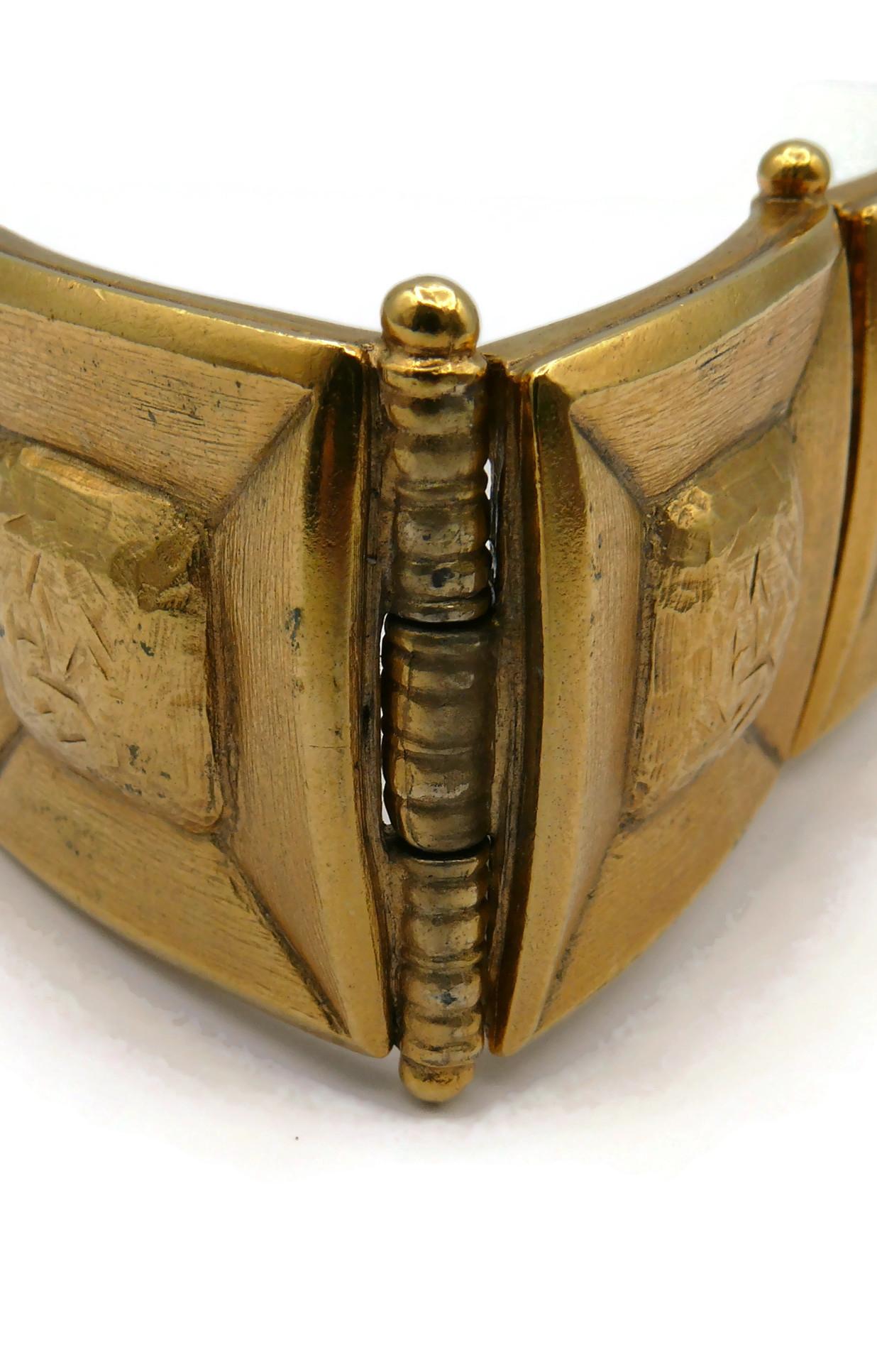 JEAN LOUIS SCHERRER Vintage Gold Tone Bracelet For Sale 11