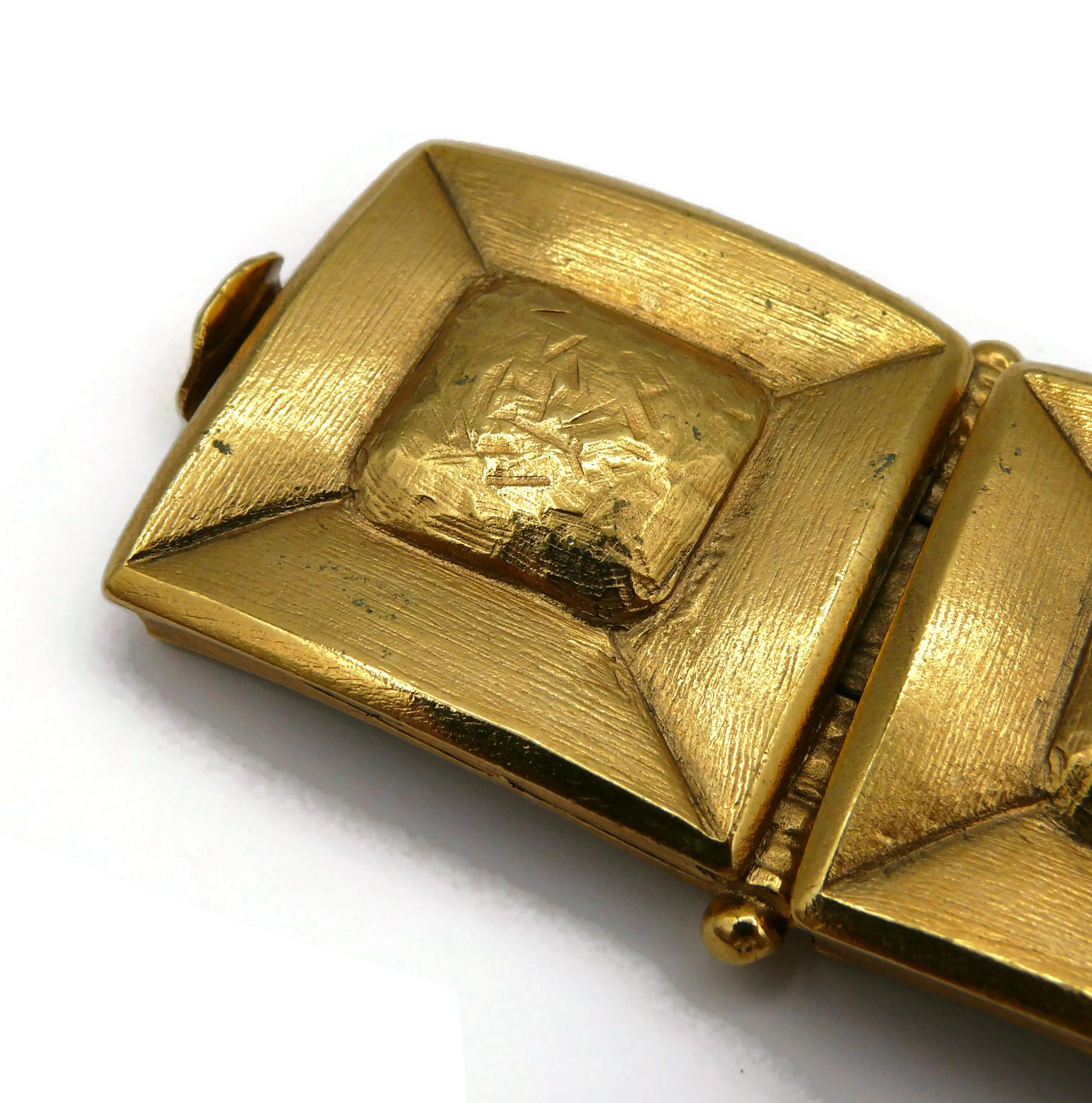 JEAN LOUIS SCHERRER Vintage Gold Tone Bracelet For Sale 13