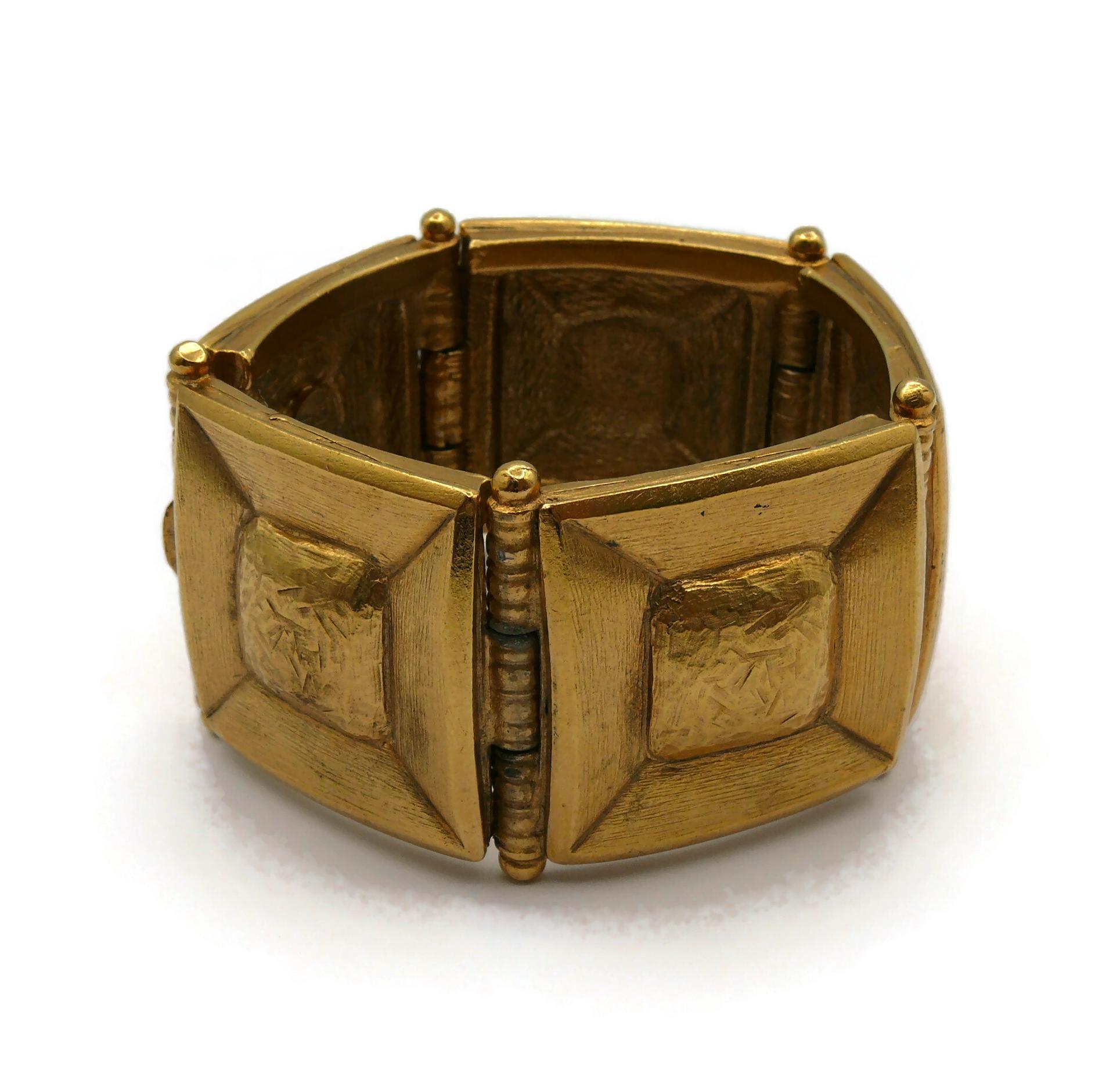 JEAN LOUIS SCHERRER Vintage Gold Tone Bracelet For Sale 2