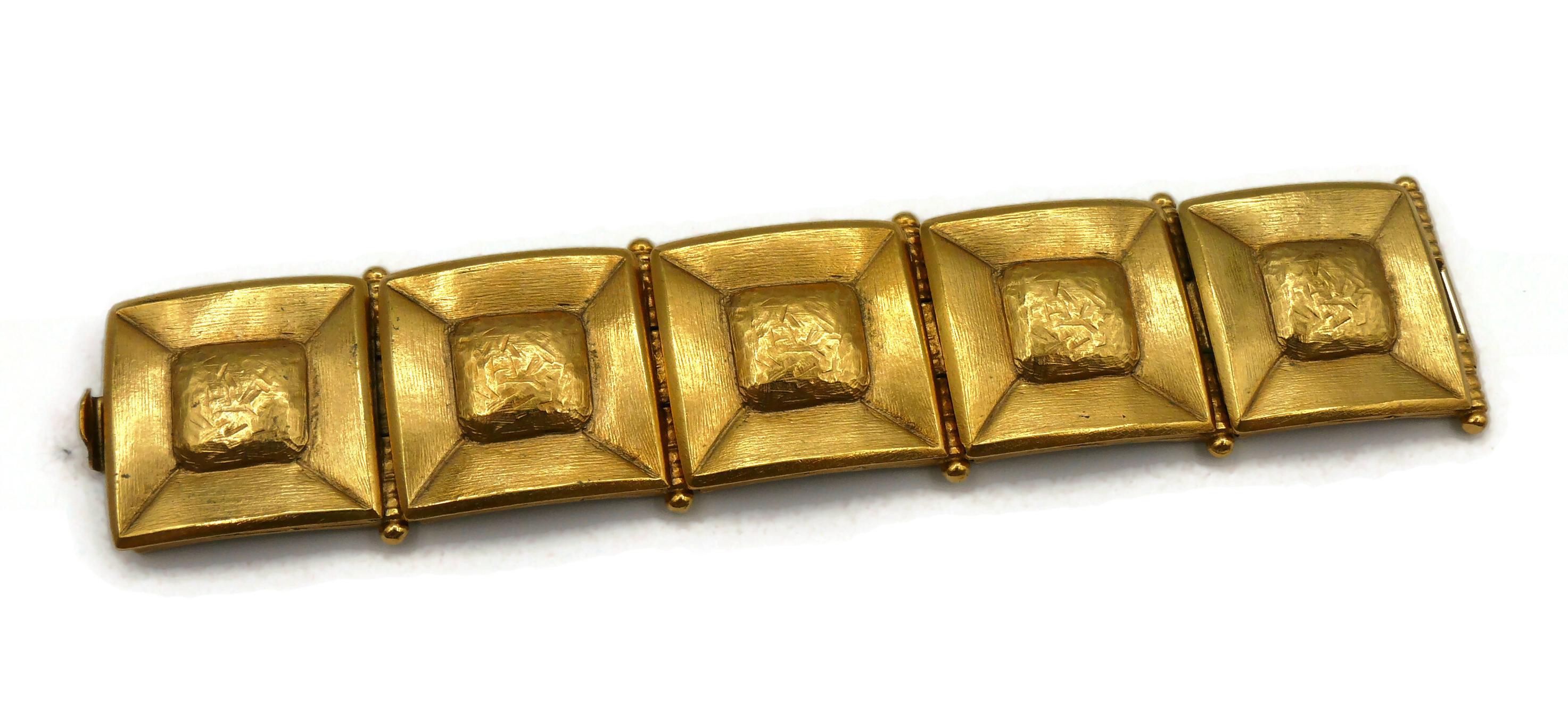 JEAN LOUIS SCHERRER Vintage Gold Tone Bracelet For Sale 4