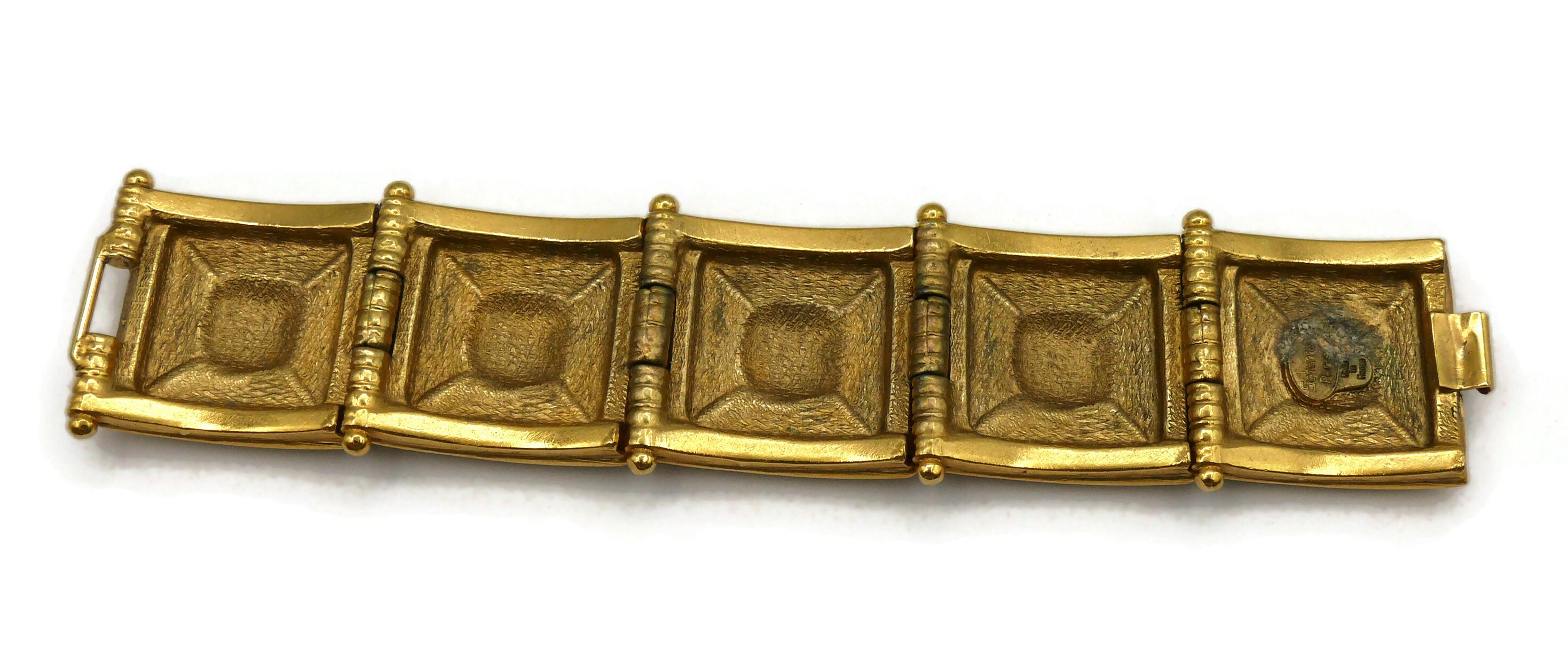 JEAN LOUIS SCHERRER Vintage Gold Tone Bracelet For Sale 6