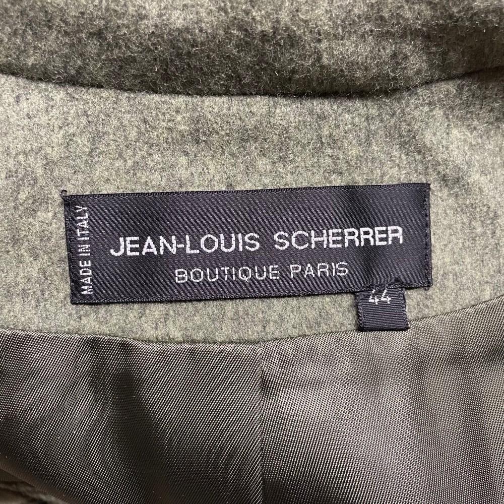 Jean-Louis Scherrer Vintage green shaved wool 90s fitted jacket For Sale 2