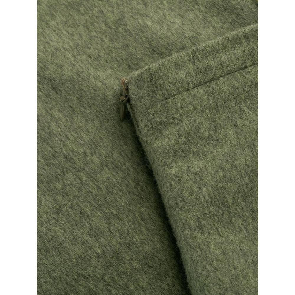 Jean-Louis Scherrer Vintage green shaved wool straight 90s trousers For Sale 2