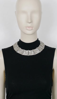Jean Louis Scherrer Vintage Juwelen Art Deco Design Halskette mit Kragen Halskette