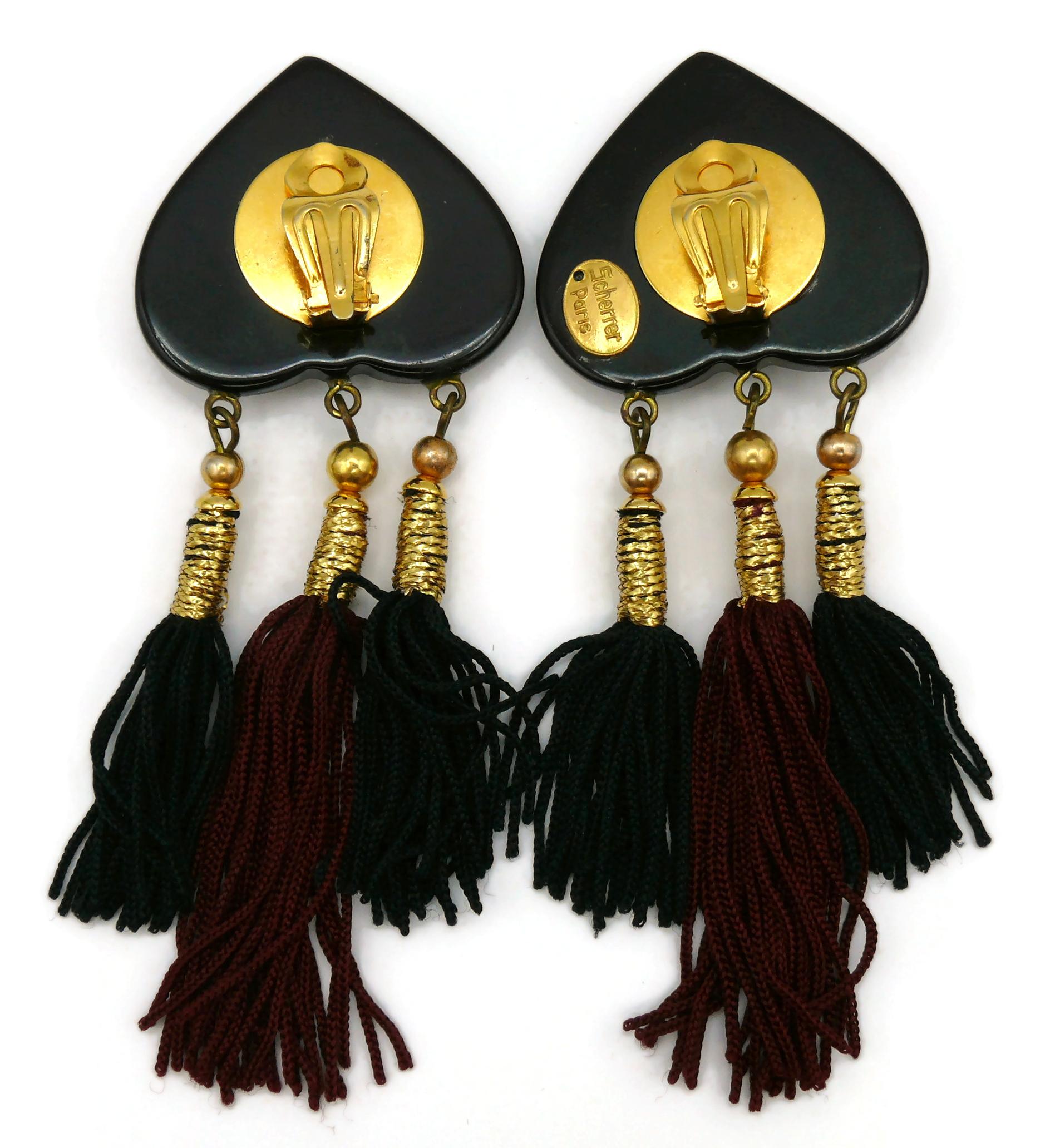 JEAN LOUIS SCHERRER Vintage Russian Inspired Tassel Dangling Earrings For Sale 6