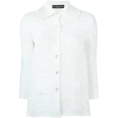 Jean-Louis Scherrer Vintage transparent white nylon textured 90s jacket