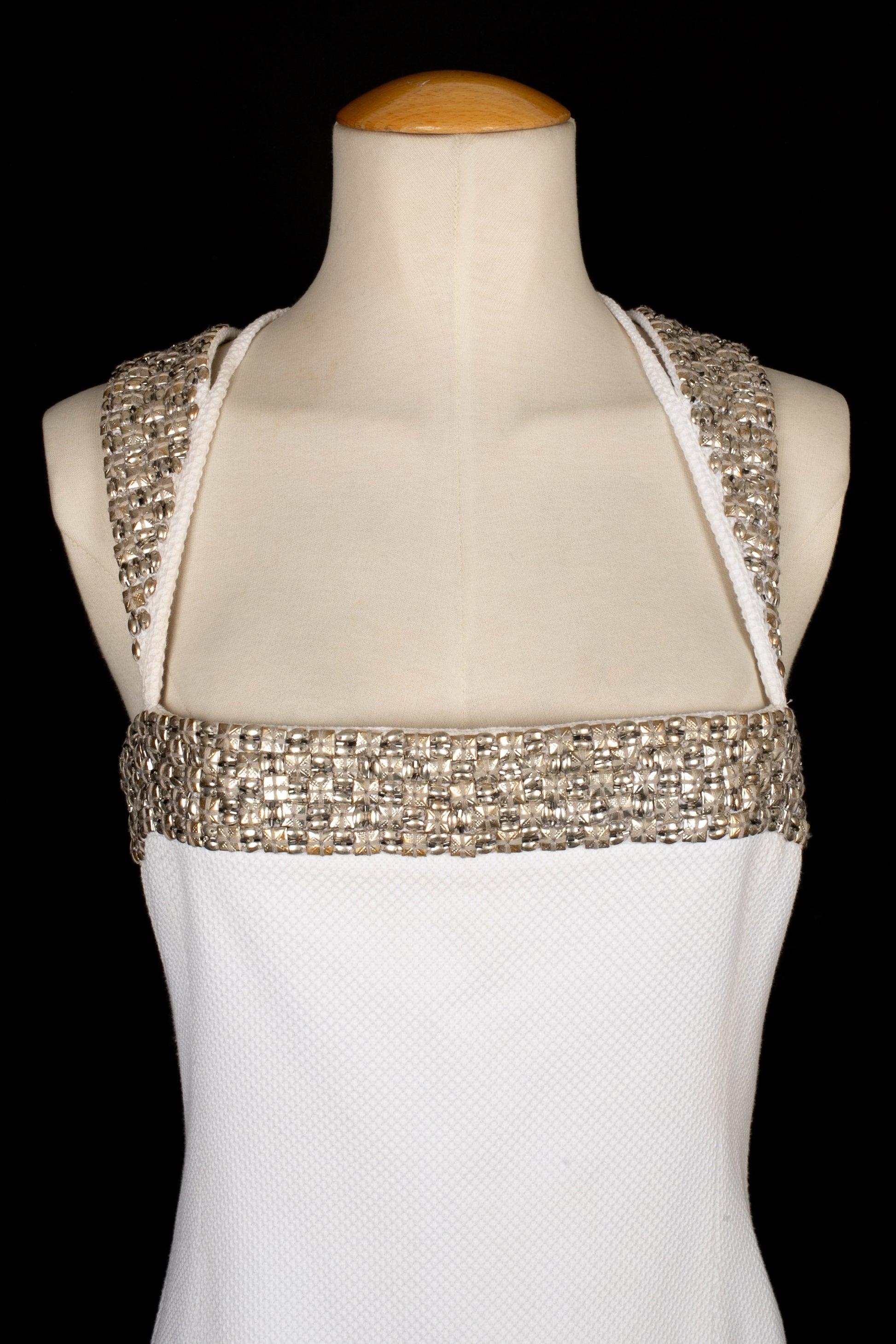 Jean-Louis Scherrer White Cotton Short Dress 1