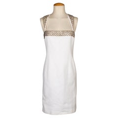 Jean-Louis Scherrer White Cotton Short Dress