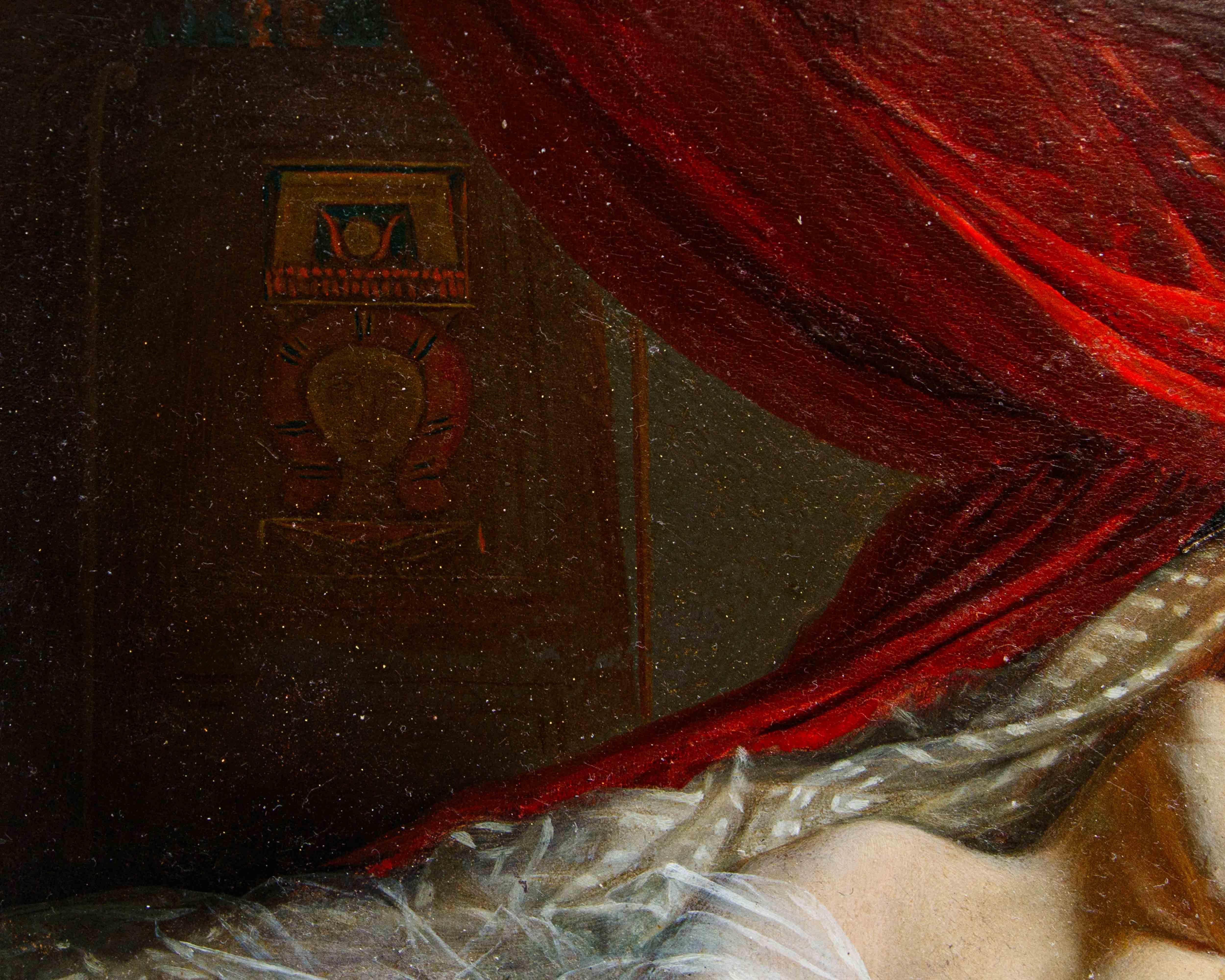 By Jean Louis Victor Viger de Vigneau (Argentan, 1819- Paris, 1879), Cleopatra - Other Art Style Painting by Jean Louis Victor Viger de Vigneau (Argentan, 1819- Parigi, 1879)