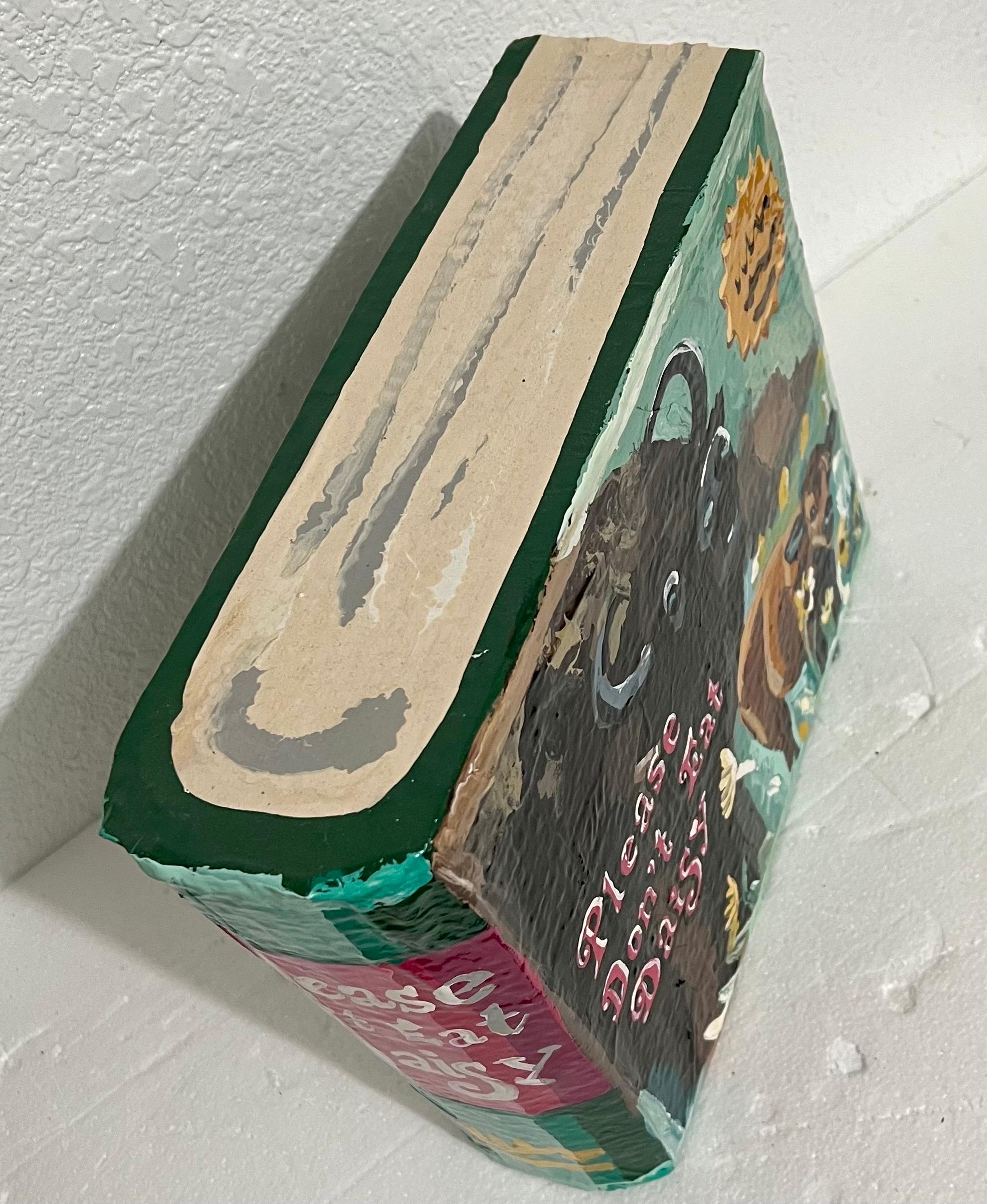 Book Sculpture Paper Mache Enamel Painting Jean Lowe Please Don't Eat Daisy For Sale 11