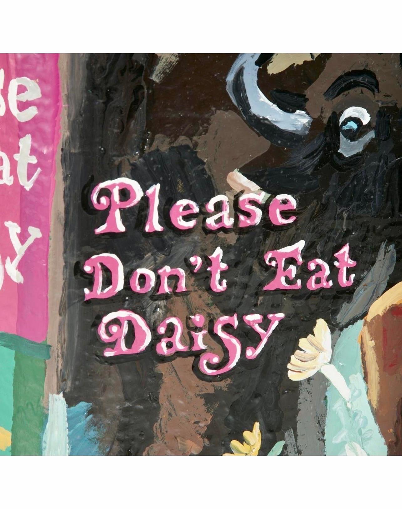 Book Sculpture Paper Mache Enamel Painting Jean Lowe Please Don't Eat Daisy For Sale 2