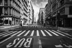 Vintage Covid 19 -2020-04-01-NY-Broadway Soho - Street Scene Black and White Photograph