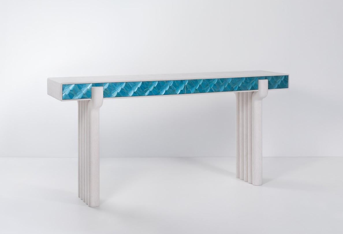 Jean-Luc Le Mounier, Console Blanche, France, 2021 In Excellent Condition For Sale In New York, NY