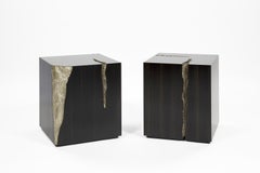 Jean-Luc Le Mounier, Cubes Hybrides, Contemporary Side Tables, France, 2024