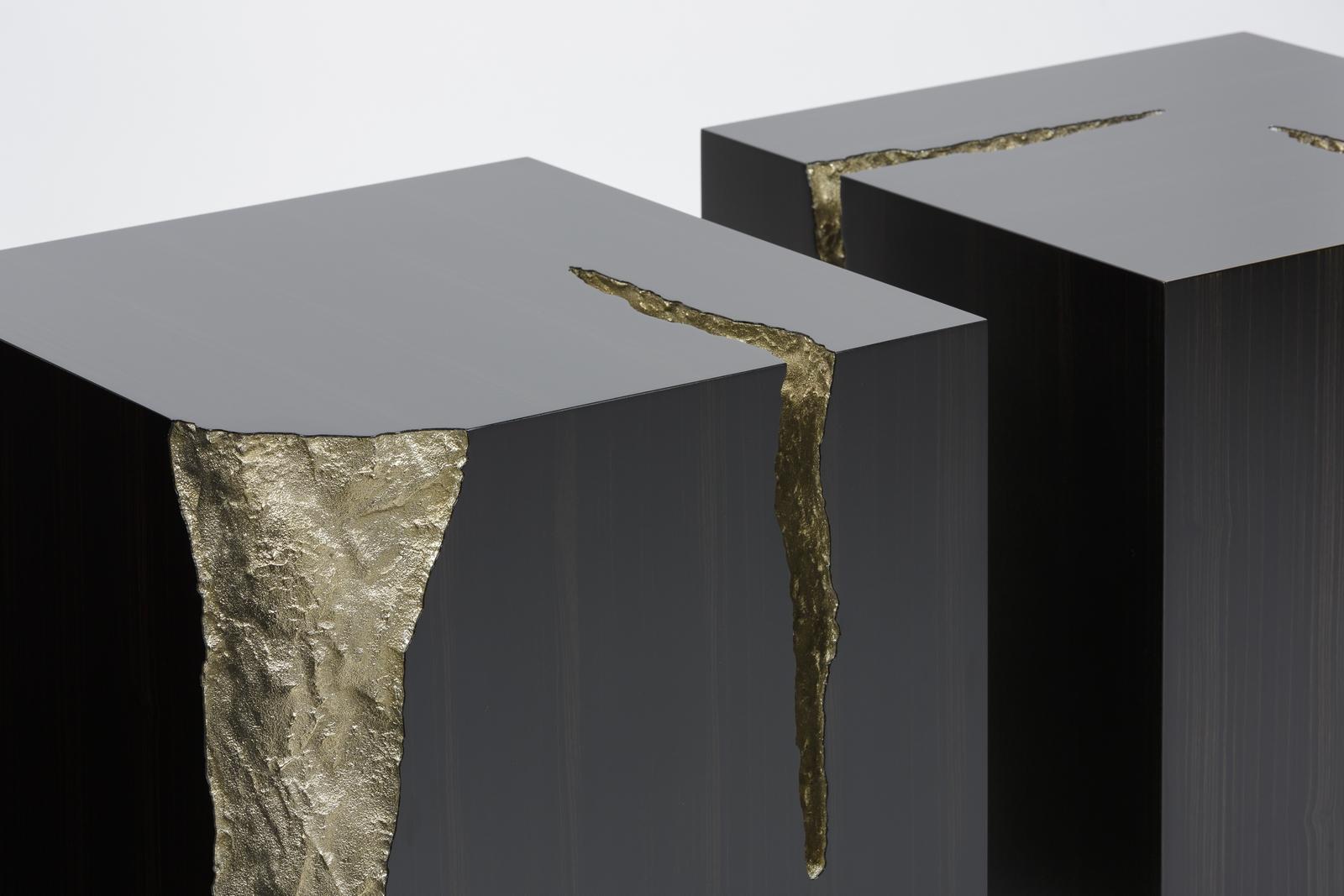 French Jean-Luc Le Mounier, Cubes Hybrides, Contemporary Side Tables, France, 2024 For Sale