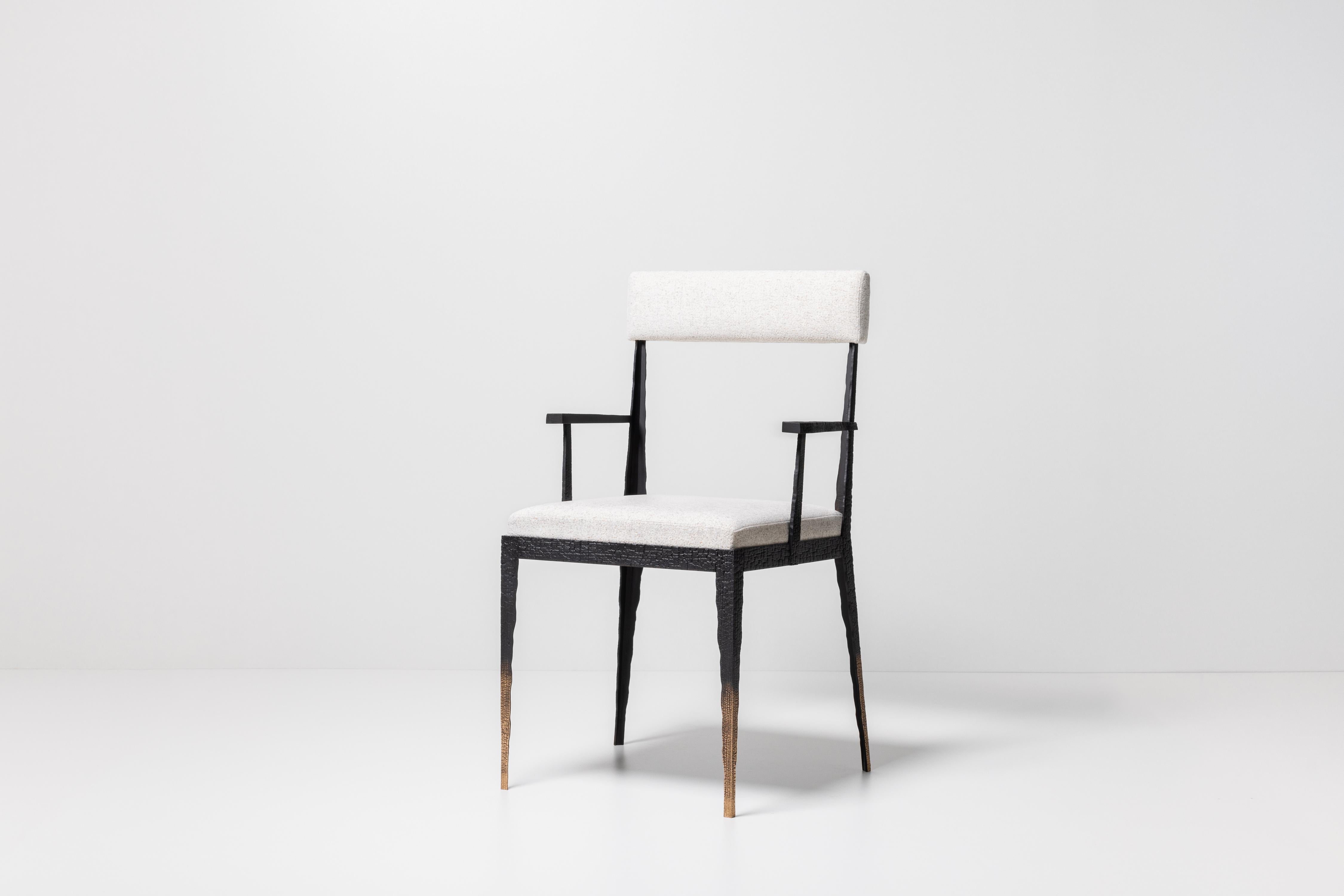 Français Jean-Luc Le Mounier, Empreinte, fauteuil de salle à manger contemporain, France, 2023. en vente
