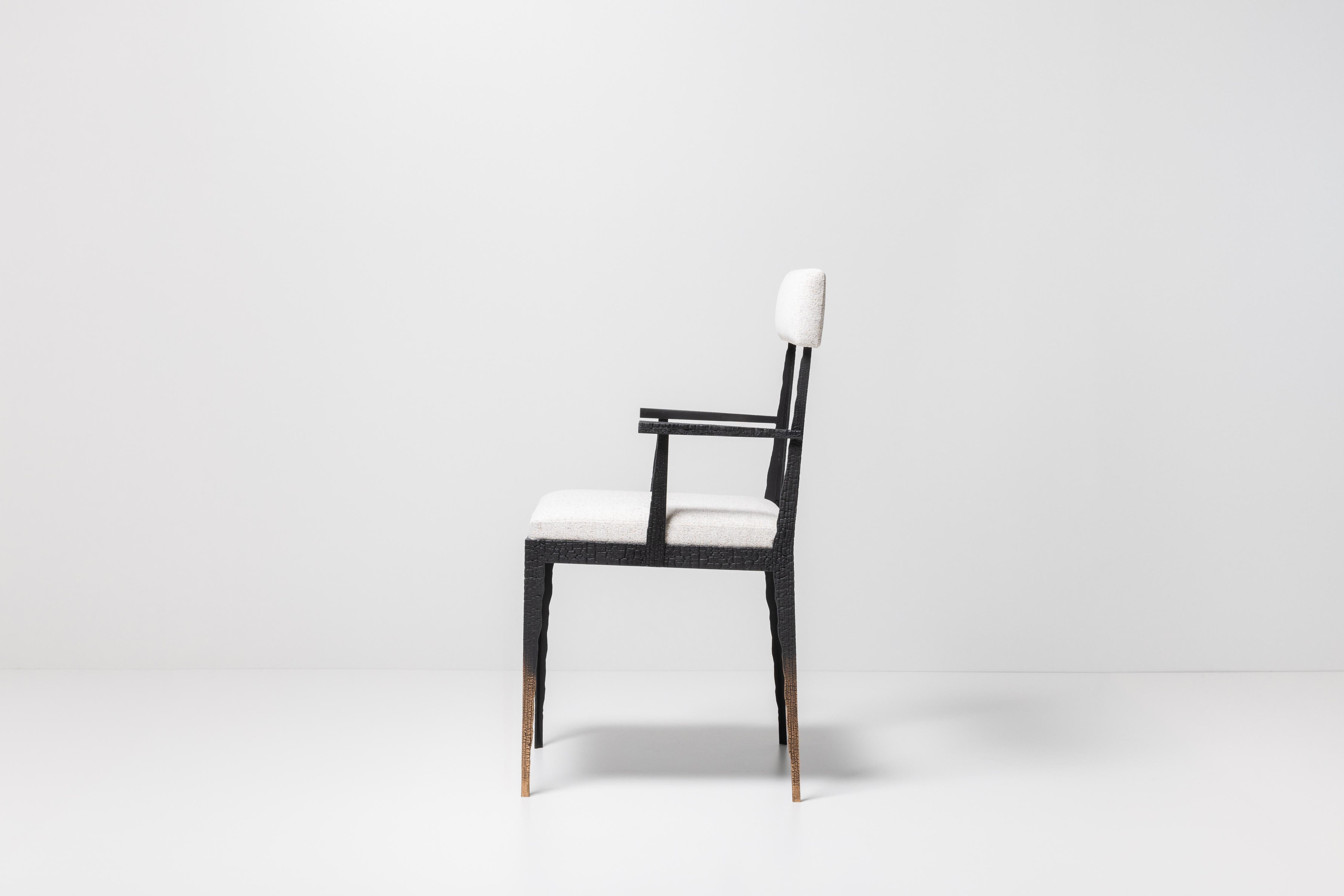 Jean-Luc Le Mounier, Empreinte, fauteuil de salle à manger contemporain, France, 2023. Excellent état - En vente à New York, NY