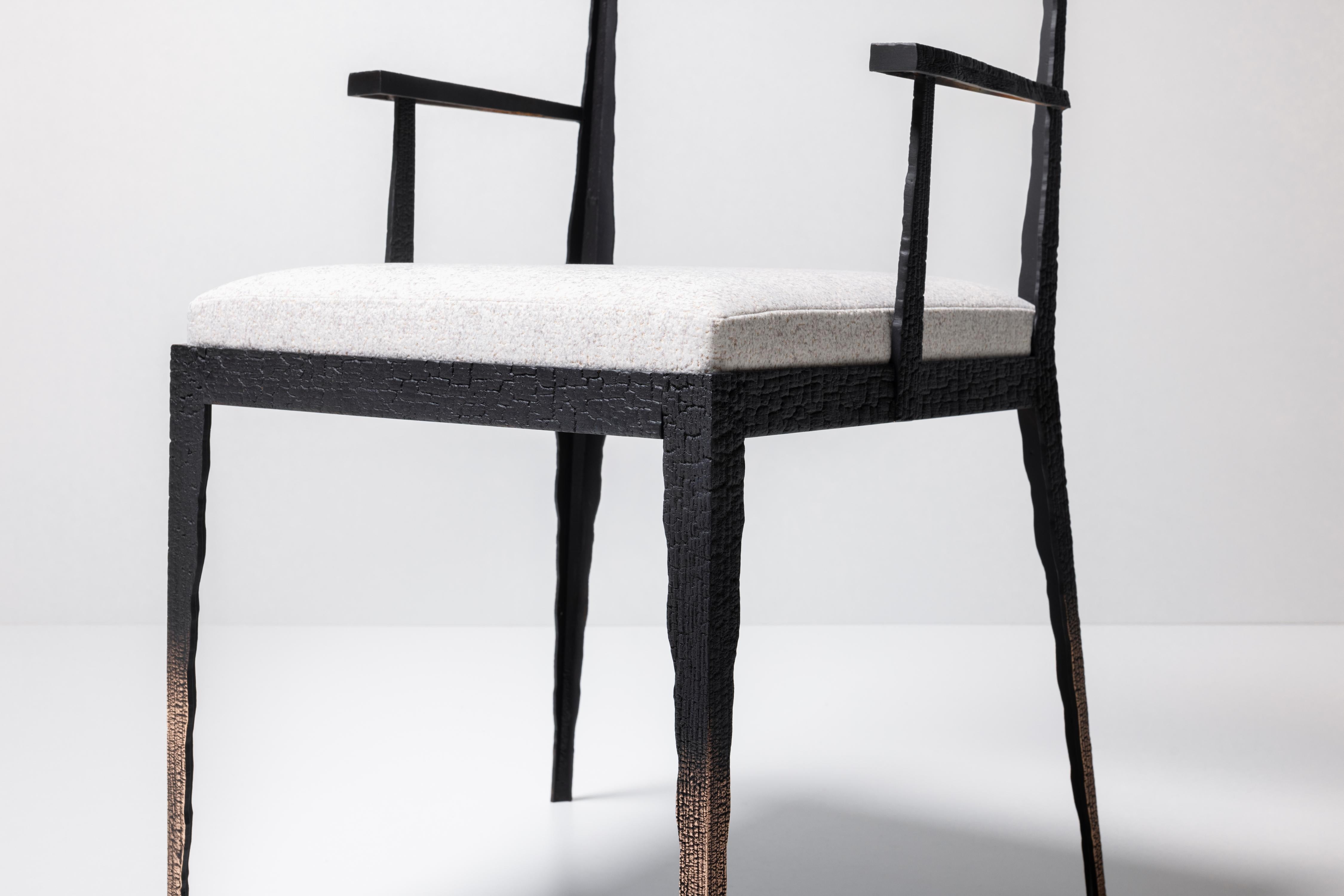 Jean-Luc Le Mounier, Empreinte, fauteuil de salle à manger contemporain, France, 2023. en vente 2