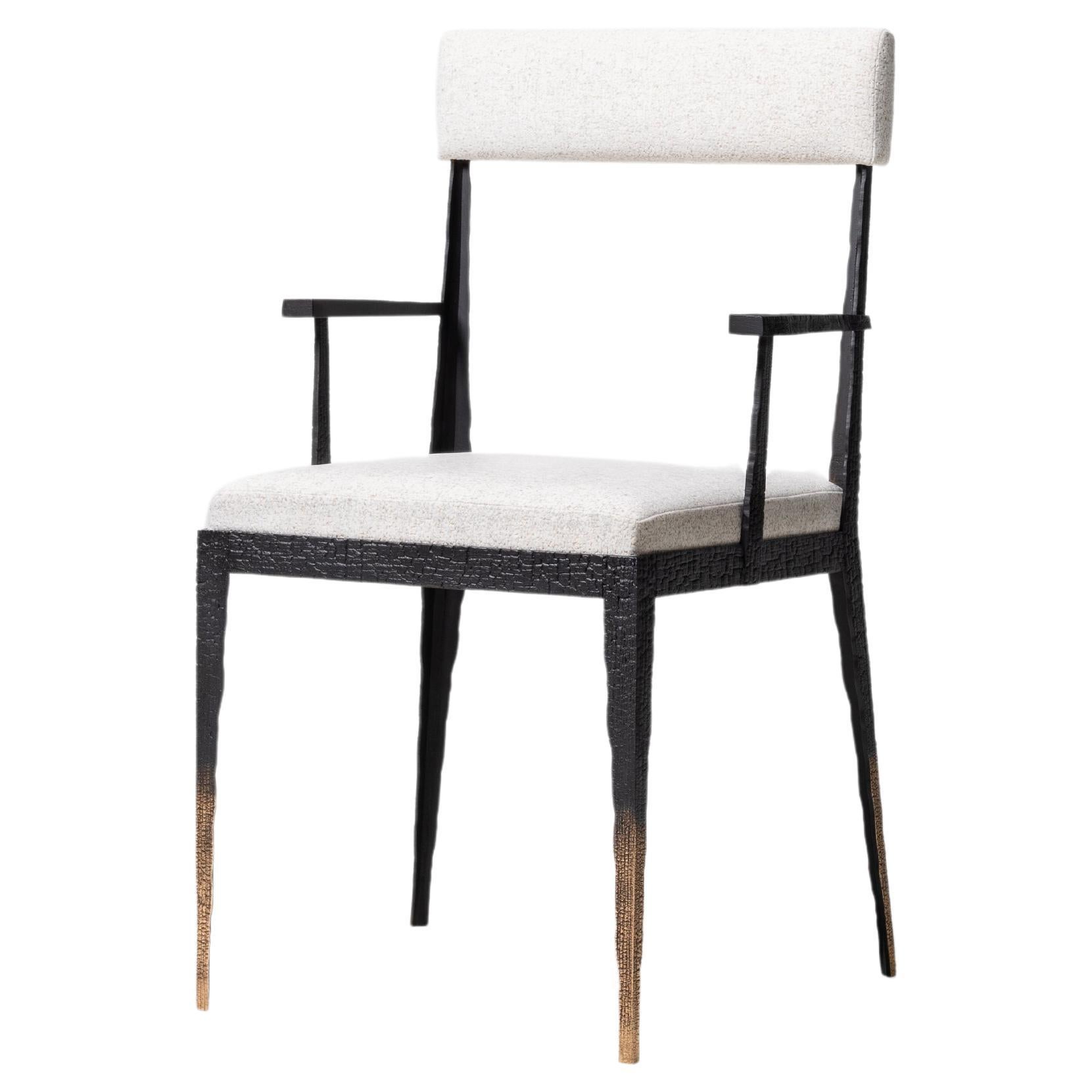 Jean-Luc Le Mounier, Empreinte, fauteuil de salle à manger contemporain, France, 2023. en vente