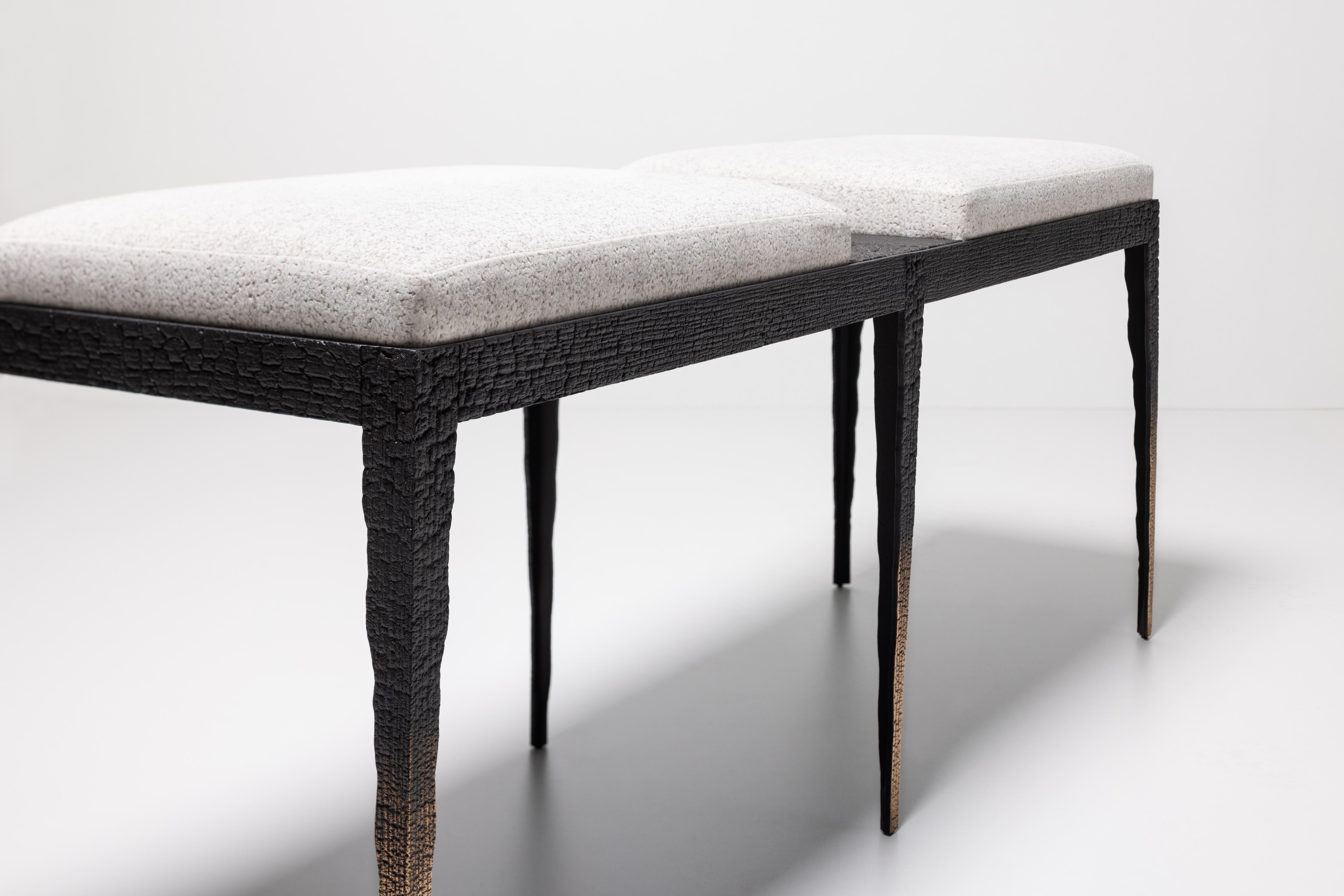 Jean-Luc Le Mounier, Empreinte, Contemporary Six-legged Bench, France, 2023 In Excellent Condition For Sale In New York, NY