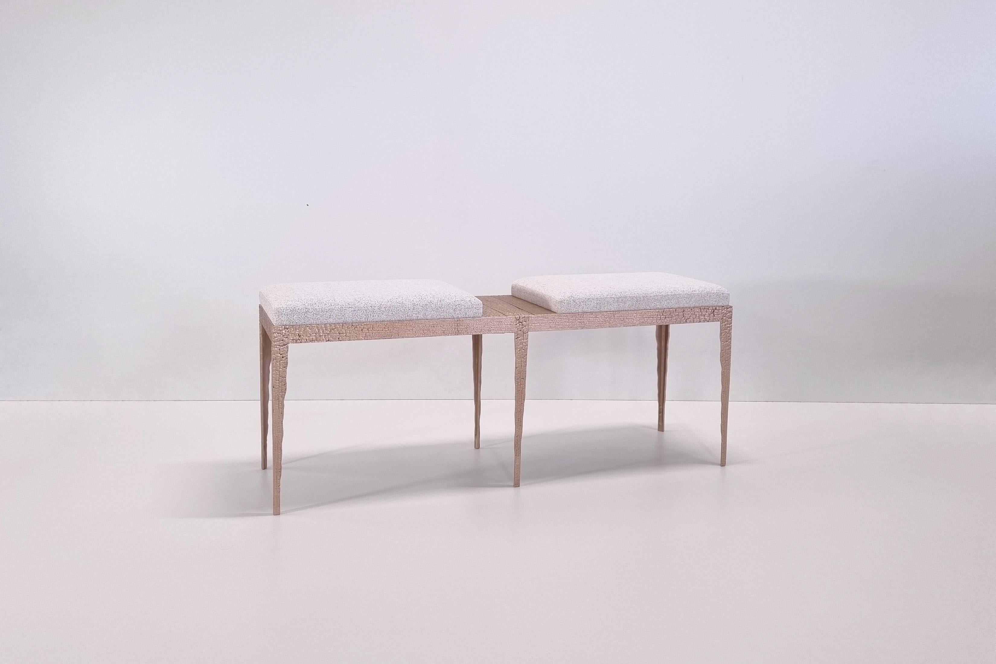 Jean-Luc Le Mounier, Empreinte Double, Rose, Zeitgenössische Bank, Frankreich, 2023