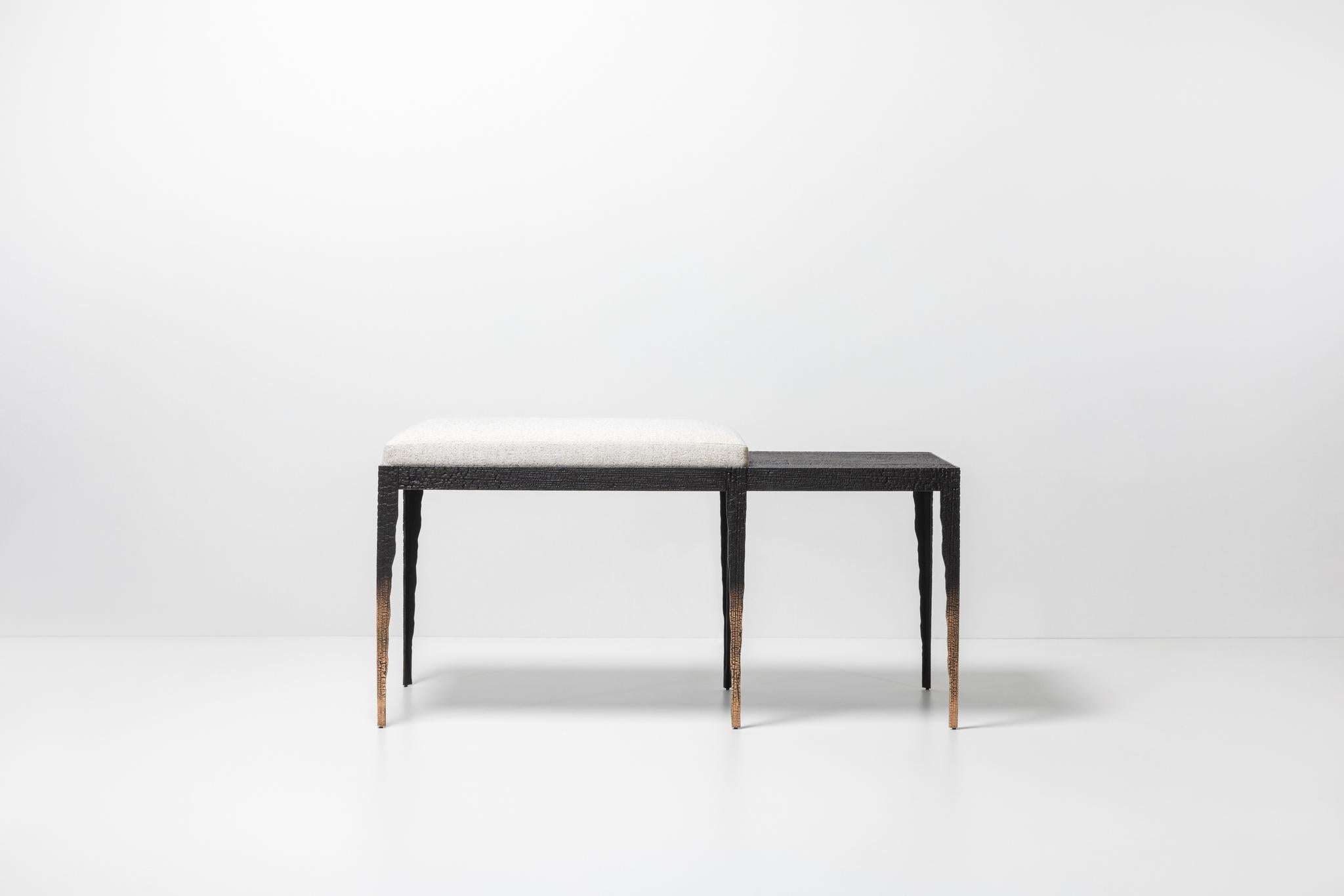 Jean-Luc Le Mounier, Empreinte Simple, Contemporary Bench, Frankreich, 2024 (Patiniert) im Angebot