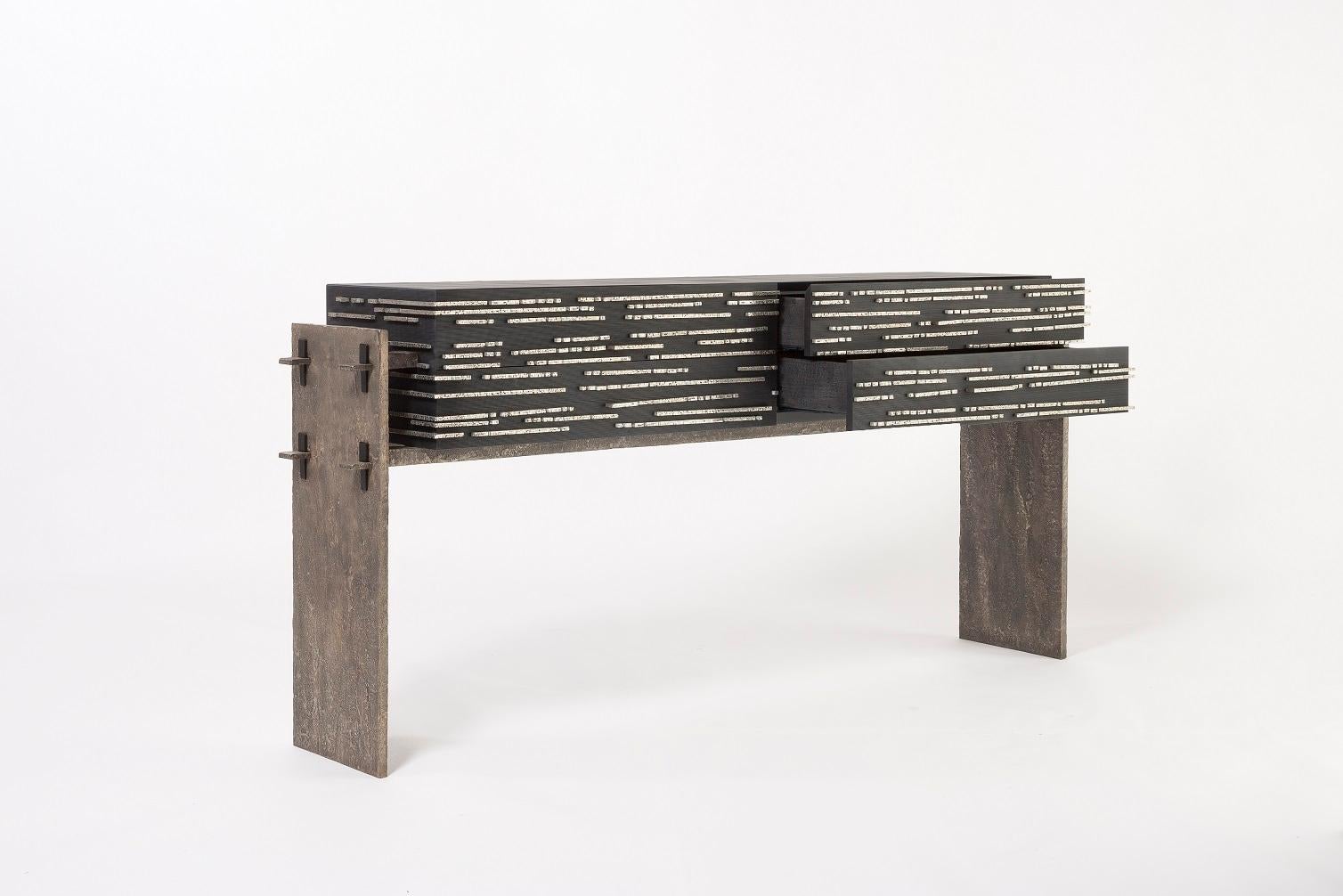 French Jean-Luc Le Mounier, Filigrane, Contemporary Console, France, 2022 For Sale