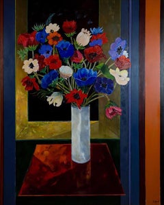 Monumental Floral Still Life by French Artist Jean-Luc Messin