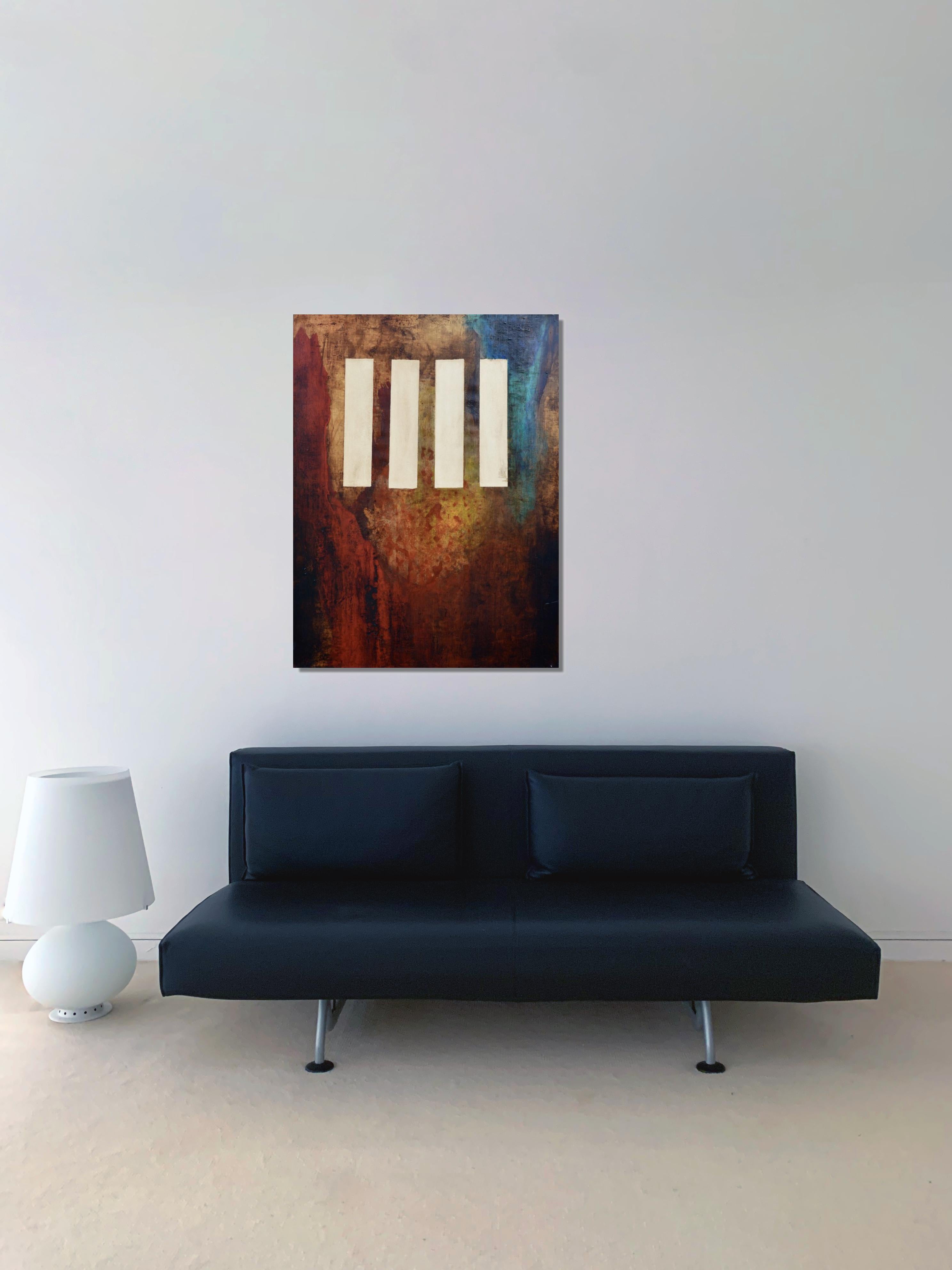 Arte astratta contemporanea francese di J.-L. Veret - Amaro in vendita 2